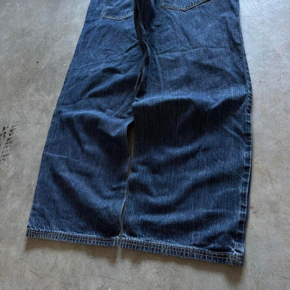 Baggy Ecko Unltd. Loose Wide Leg Denim Jeans Surf Summer Vintage Y2K 42x30 - Picture 4 of 7